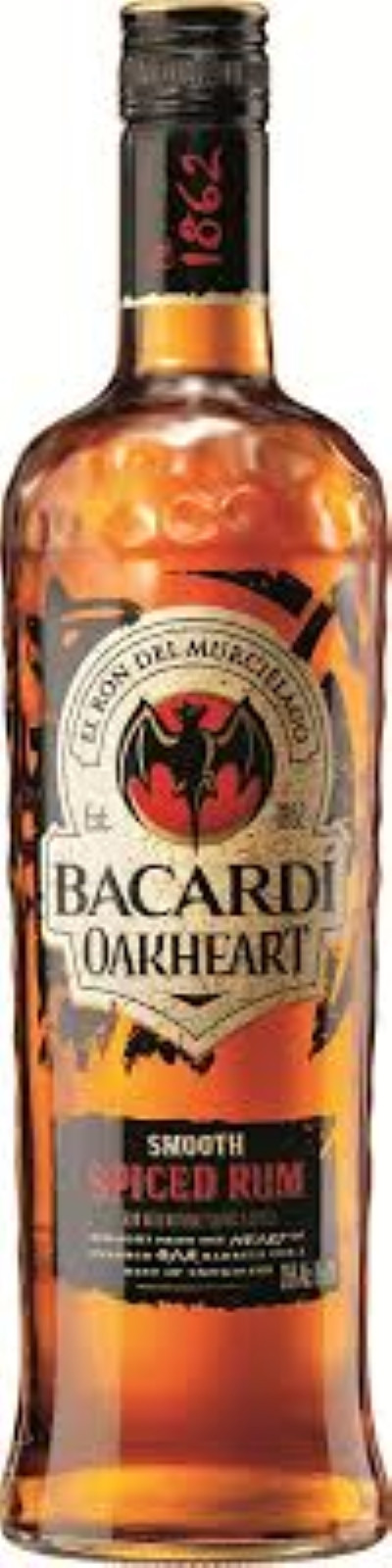 Bacardi OakHeart Spiced Rum 750ml