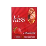 Kiss Strawberry Flavored Ribbed Condoms