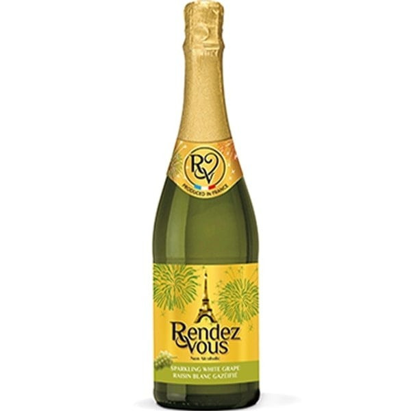 Rendez Vous Sparkling White Grape Non Alcoholic Wine 750ml