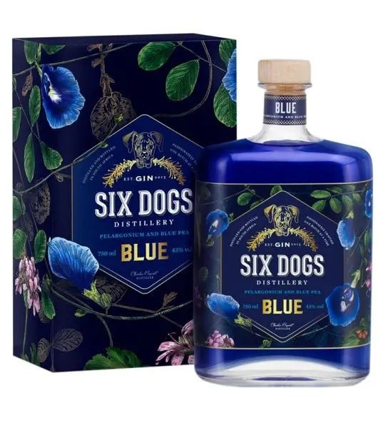 Six Dogs Distillery Blue Gin 750ml